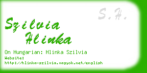 szilvia hlinka business card